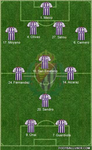 R. Valladolid C.F., S.A.D. football formation