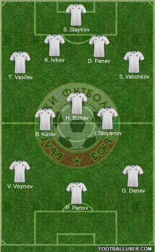 Bulgaria 4-3-3 football formation