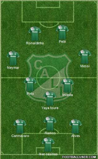 AC Deportivo Cali 3-5-2 football formation