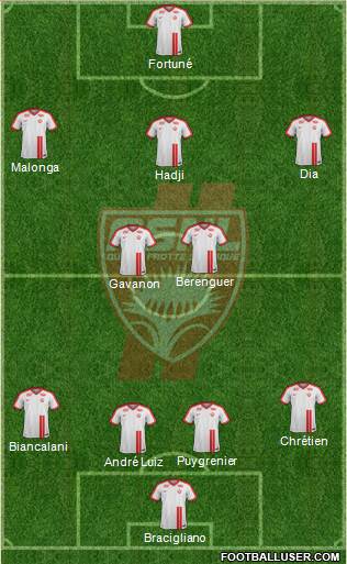 A.S. Nancy Lorraine 4-2-3-1 football formation