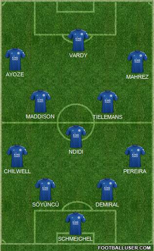 Leicester City Formation 2020
