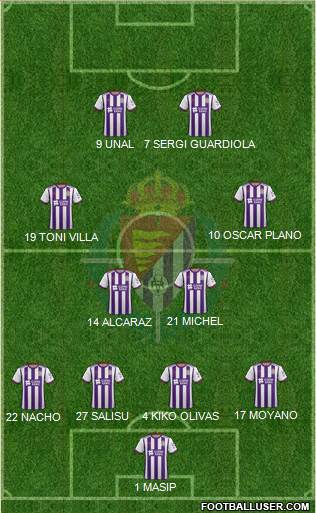 R. Valladolid C.F., S.A.D. football formation