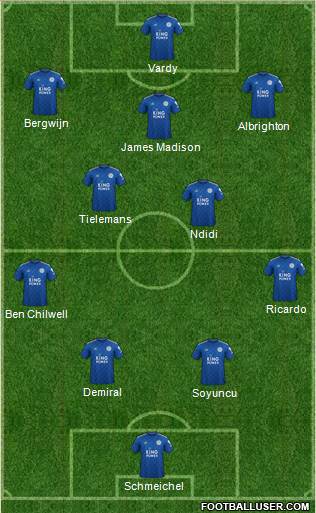 Leicester City Formation 2020
