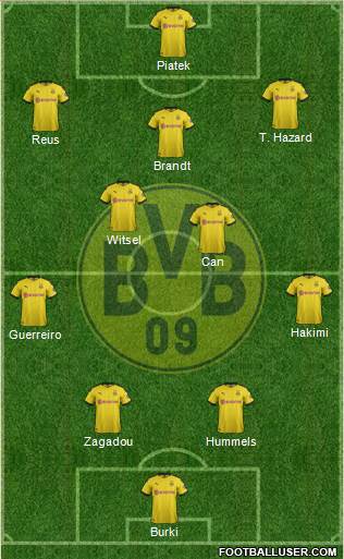 Borussia Dortmund Formation 2020