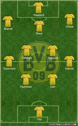 Borussia Dortmund Formation 2020