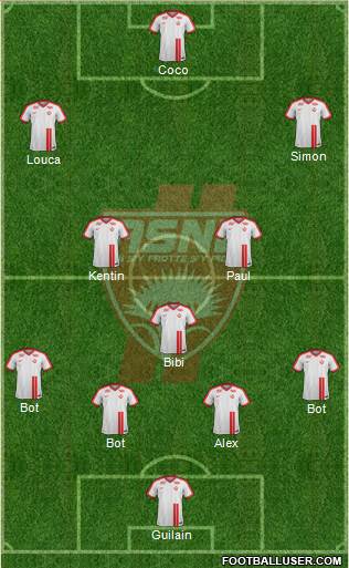 A.S. Nancy Lorraine 4-3-3 football formation