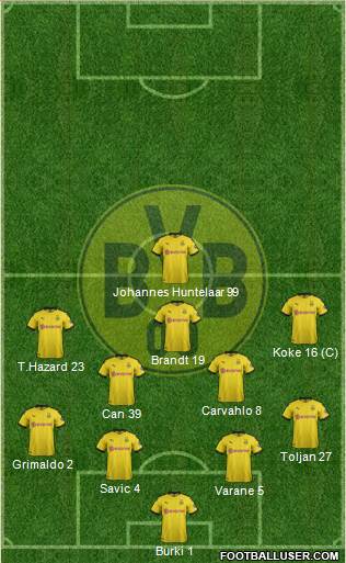 Borussia Dortmund Formation 2020