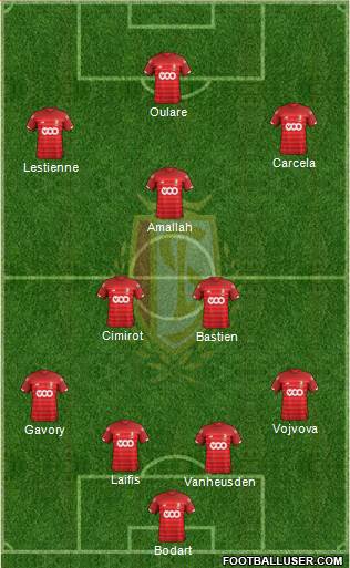 R Standard de Liège 4-3-3 football formation