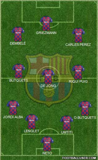 F.C. Barcelona Formation 2020