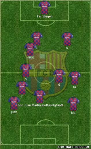 F.C. Barcelona Formation 2020