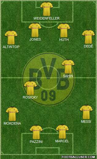 Borussia Dortmund Formation 2020