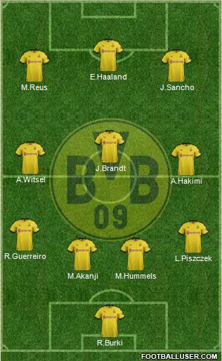 Borussia Dortmund Formation 2020