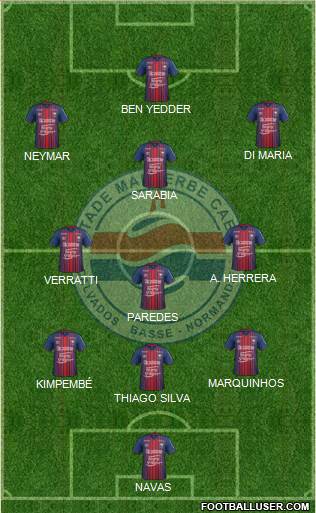 Stade Malherbe Caen Basse-Normandie 3-4-3 football formation