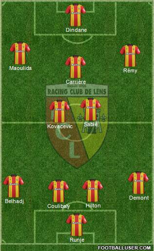 Racing Club de Lens football formation