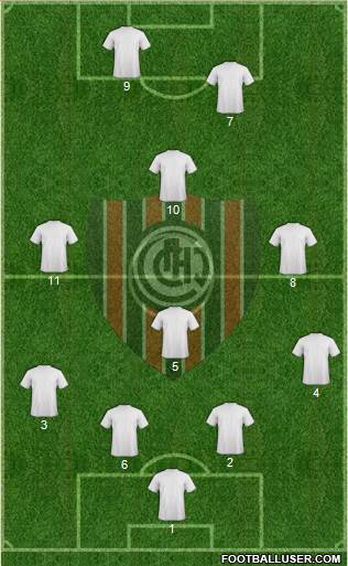 Chacarita Juniors football formation