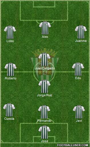 Córdoba C.F., S.A.D. football formation