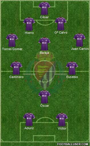 R. Valladolid C.F., S.A.D. 4-4-2 football formation