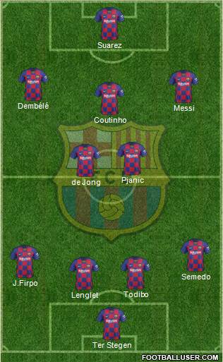 F.C. Barcelona Formation 2020