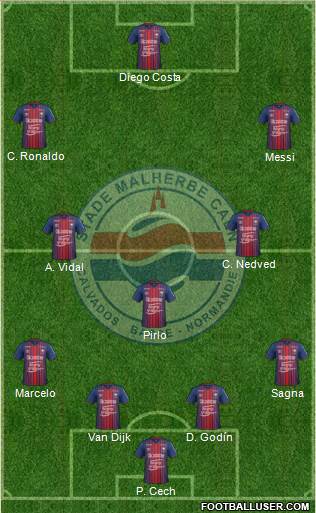 Stade Malherbe Caen Basse-Normandie 4-3-3 football formation