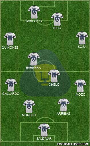 Club de Fútbol Universidad Formation 2020
