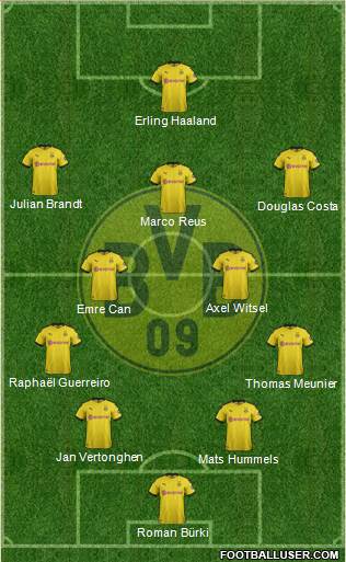 Borussia Dortmund Formation 2020