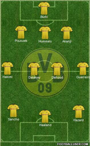 Borussia Dortmund Formation 2020