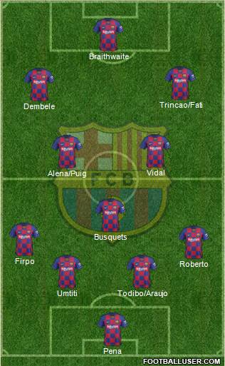 F.C. Barcelona Formation 2020