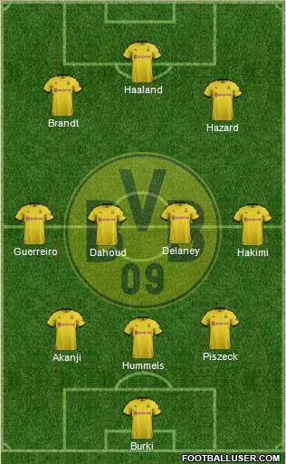 Borussia Dortmund Formation 2020