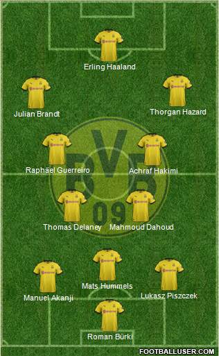 Borussia Dortmund Formation 2020