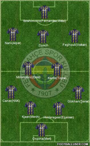 Fenerbahçe SK Formation 2020