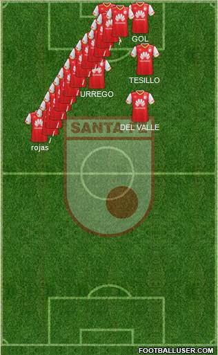 Santa Fe CD 4-1-2-3 football formation