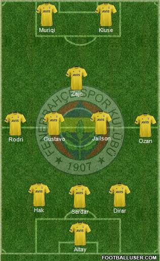 Fenerbahçe SK Formation 2020