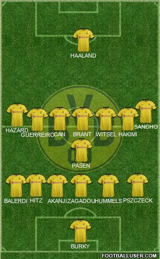Borussia Dortmund Formation 2020