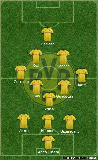 Borussia Dortmund Formation 2020