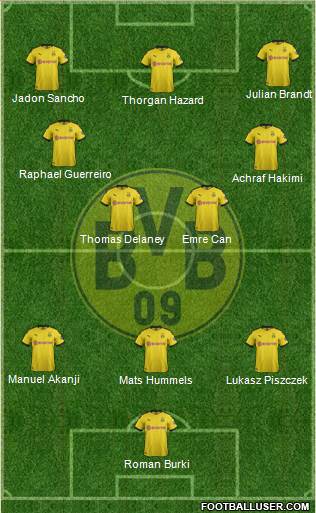 Borussia Dortmund Formation 2020