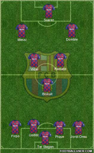 F.C. Barcelona Formation 2020