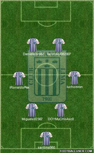 C Alianza Lima football formation