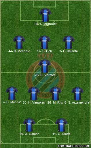 Club Brugge KV Formation 2020