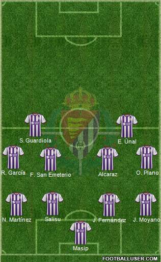 R. Valladolid C.F., S.A.D. 4-4-2 football formation