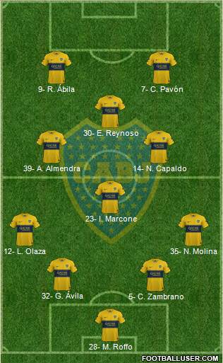 Boca Juniors Formation 2020