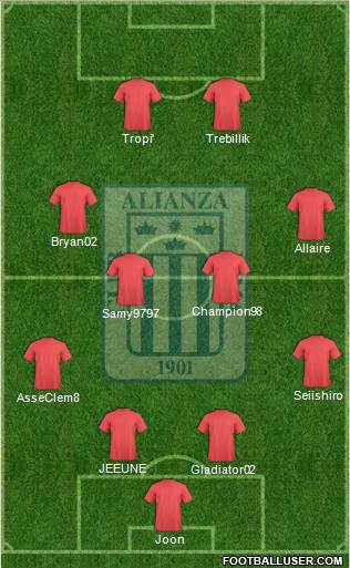 C Alianza Lima football formation