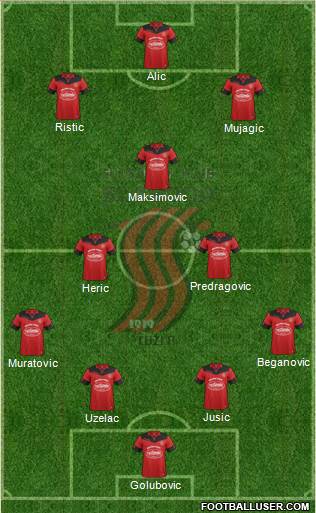 FK Sloboda Tuzla football formation