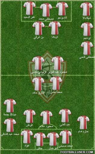 Zamalek Sporting Club 4-2-3-1 football formation