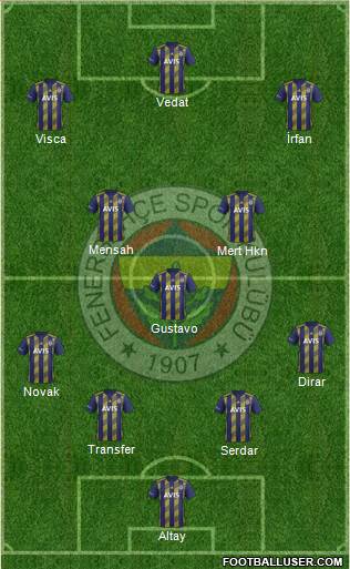 Fenerbahçe SK Formation 2020