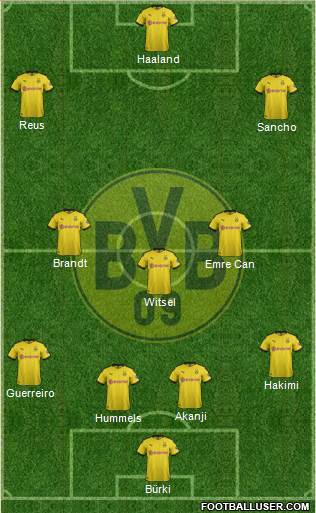Borussia Dortmund Formation 2020