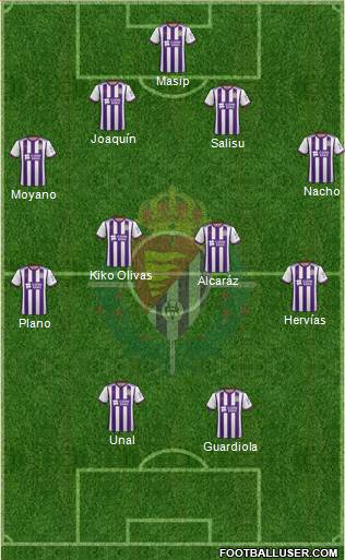 R. Valladolid C.F., S.A.D. football formation