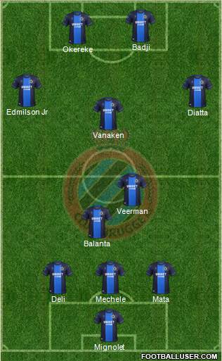 Club Brugge KV football formation