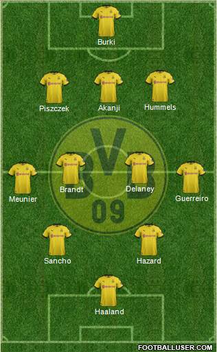 Borussia Dortmund Formation 2020