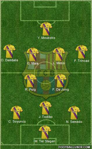 F.C. Barcelona Formation 2020
