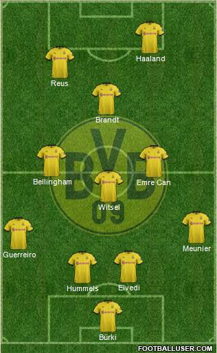 Borussia Dortmund Formation 2020